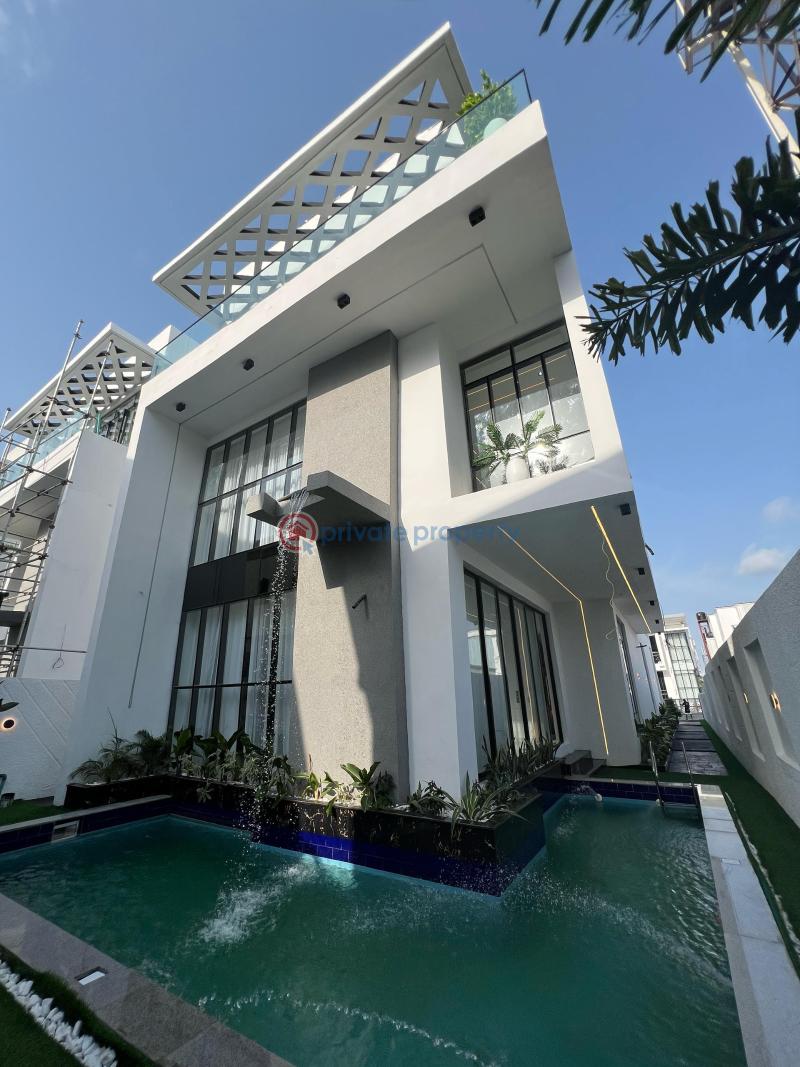 5 bedroom fully detached duplex with cinema, pool and gym in chevron - 3 5 bedroom Duplex For Sale Chevron Drive Lekki Lagos - 3