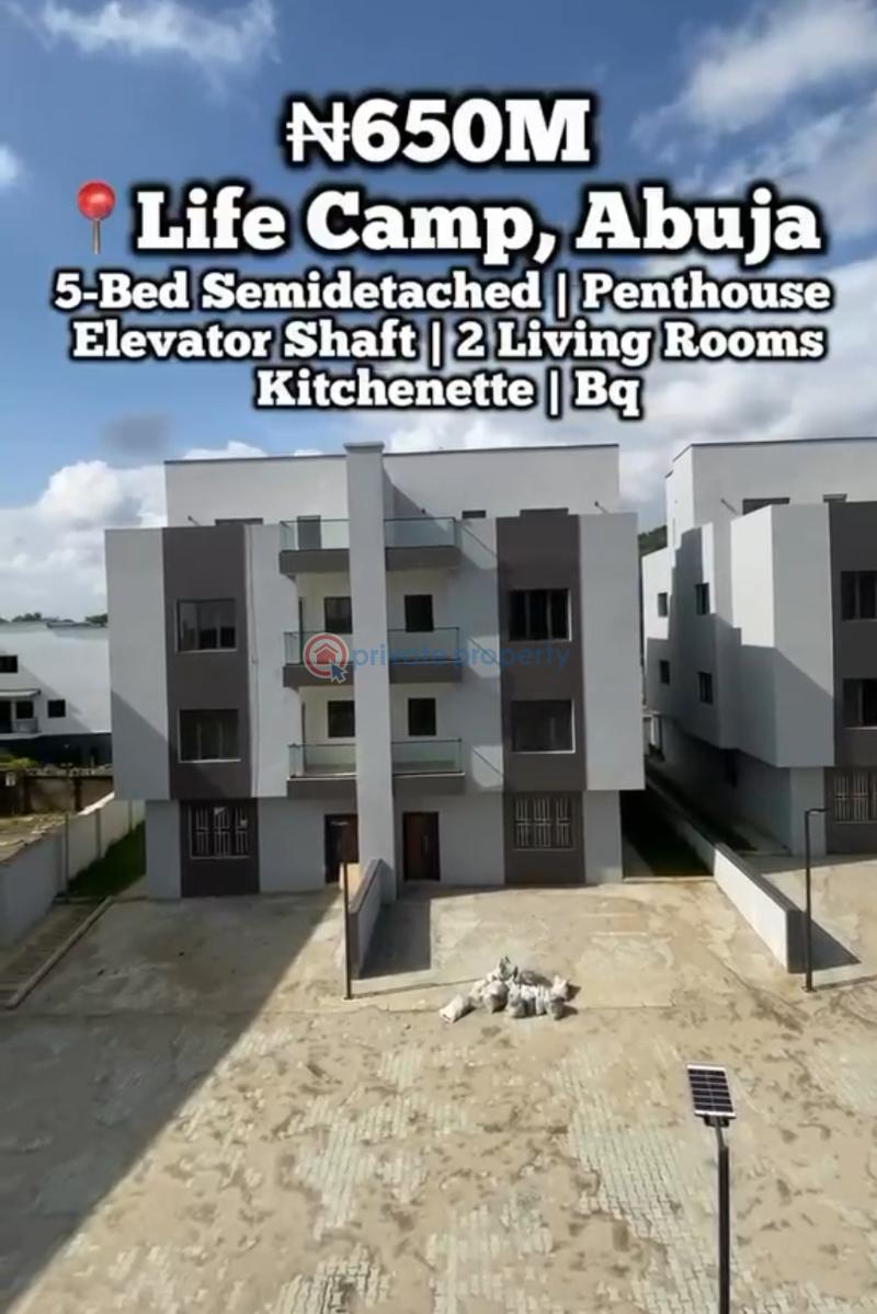 5 bedroom Semi detached Duplex For Sale Life Camp / Abuja Life Camp Abuja Phase 3  - 0