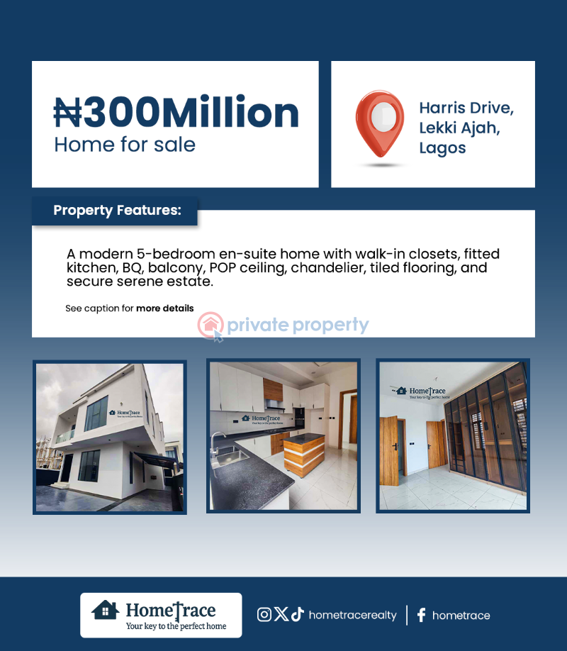 5 bedroom Detached Duplex For Sale Harris Drive Lekki Lagos - 1