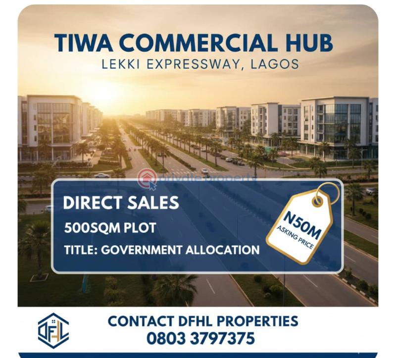 Commercial Land For Sale Aiyetoro Scheme/ Tiwa Commercial Hub/ibeju Lekki Lagos Ibeju-Lekki Lagos