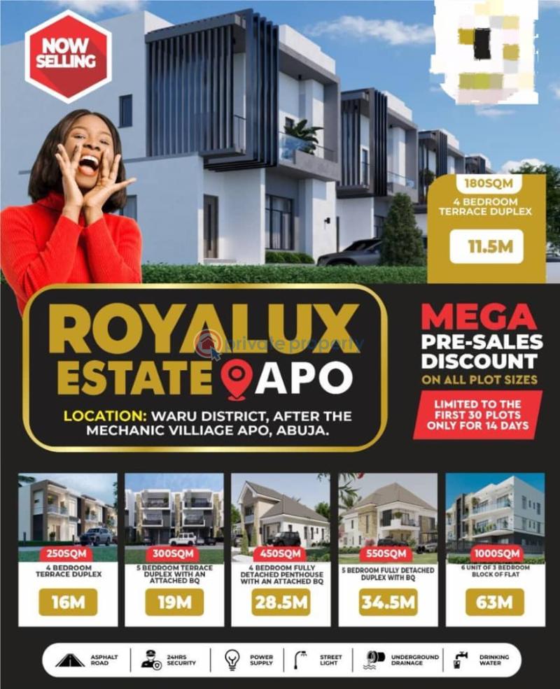 5 bedroom Residential Land For Sale Wura District After Mechanic Village Apo Apo Abuja Phase 2 