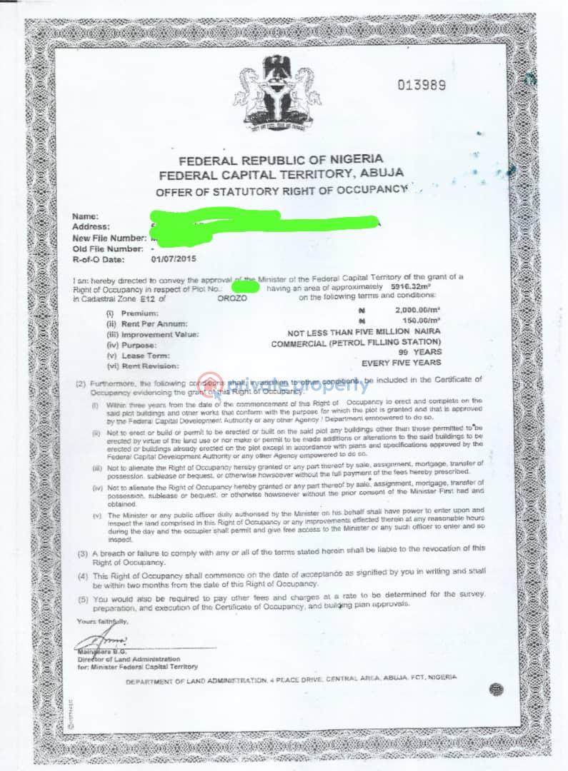Commercial Land For Sale Orozo, Abuja. Kurudu Abuja Phase 4 