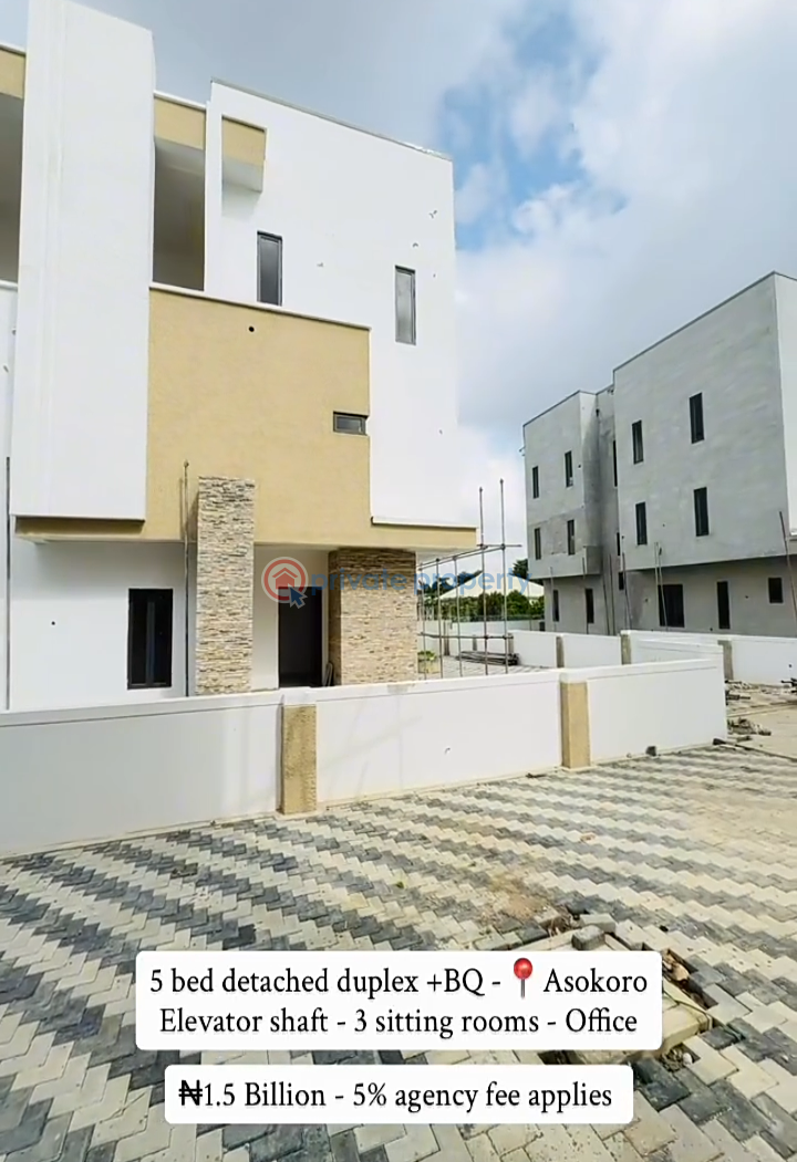 5 bedroom Detached Duplex For Sale Asokoro Abuja Phase 1  - 2