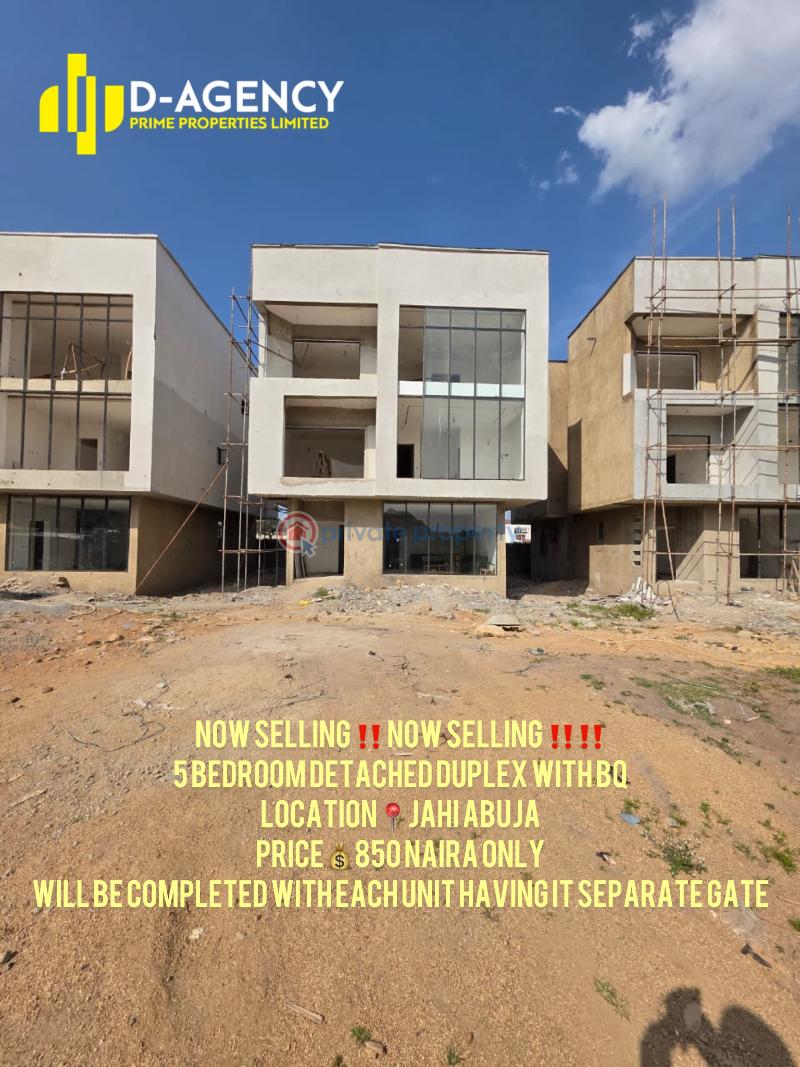 5 bedroom Detached Duplex For Sale Jahi Abuja Phase 2  - 0