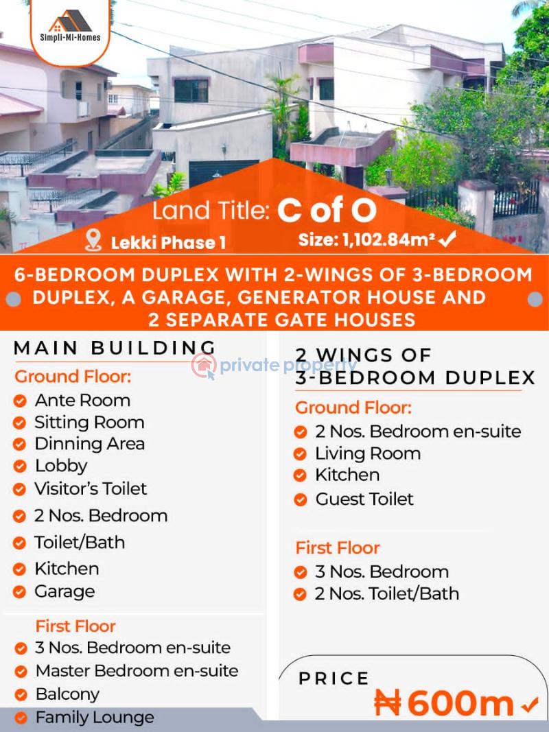 8 bedroom Duplex For Sale Comes With A Garage, Generator House And 2