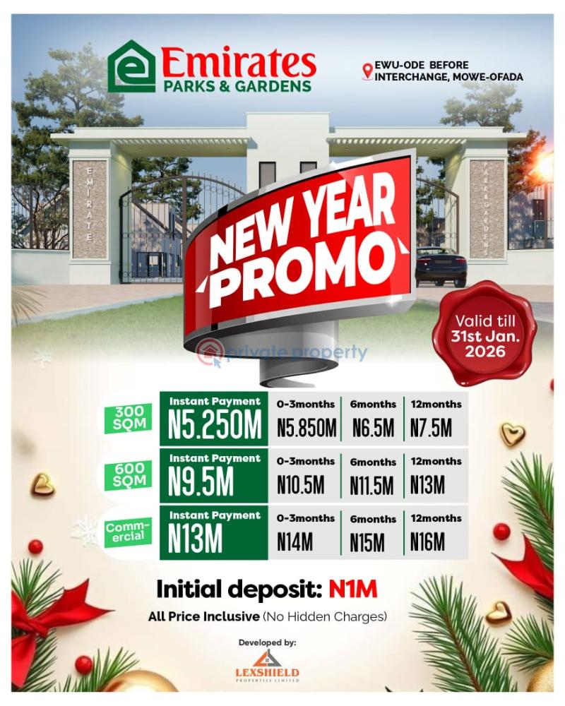 Residential Land For Sale Emirate Parks And Gardens Estate Mowe Ogun area  - 2