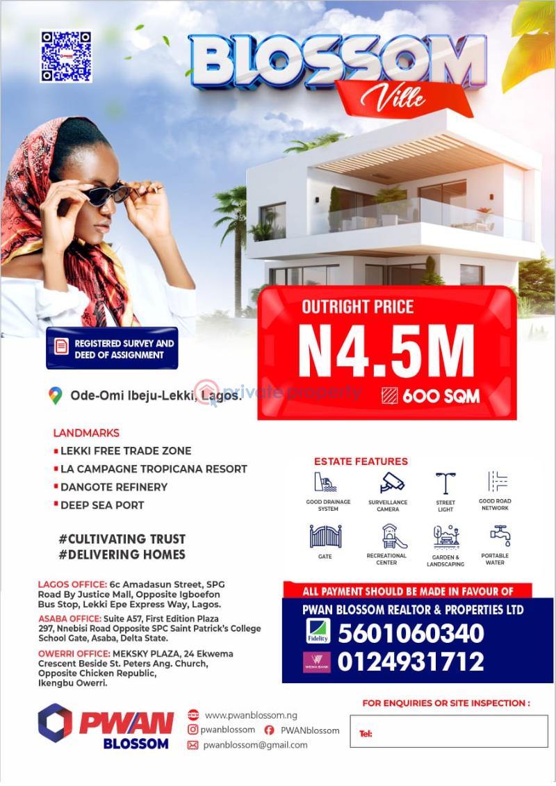 Mixed use Land For Sale Lekki Free Trade Zone Ibeju-Lekki Lagos
