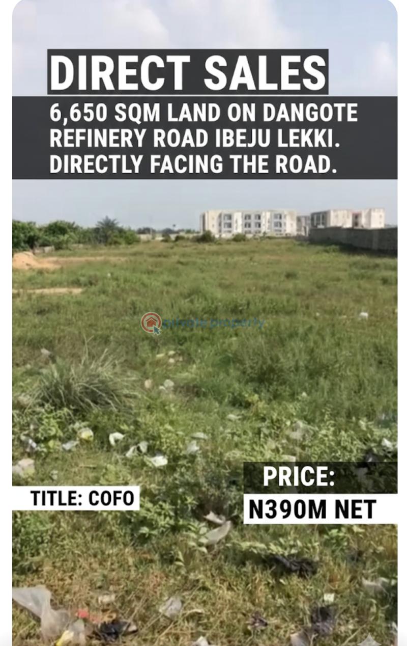 Mixed use Land For Sale Dangote Refinary Regional Road Ibeju-Lekki Lagos - 0