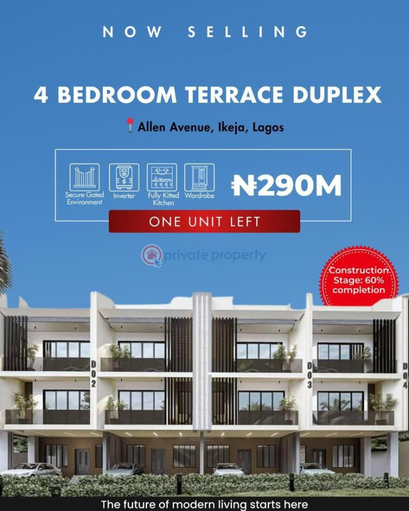 4 bedroom Terraced Duplex For Sale Allen Avenue Ikeja Lagos - 2