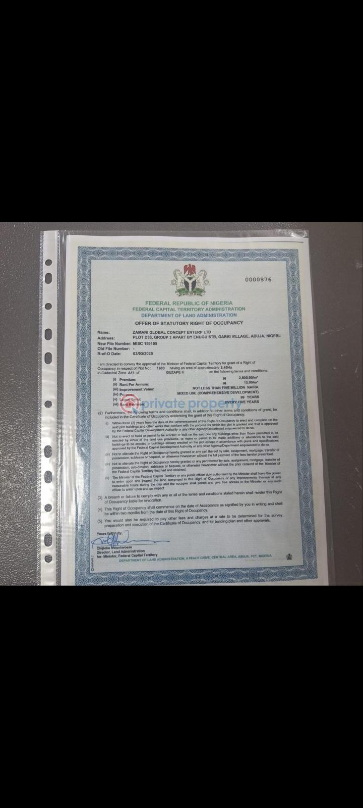 Mixed use Land For Sale Guzape 2 Guzape Abuja Phase 1 