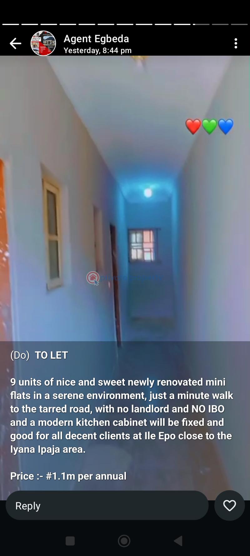 1 bedroom Mini Flat For Rent Ile Epo, Iyana Ipaja Alimosho Lagos - 0