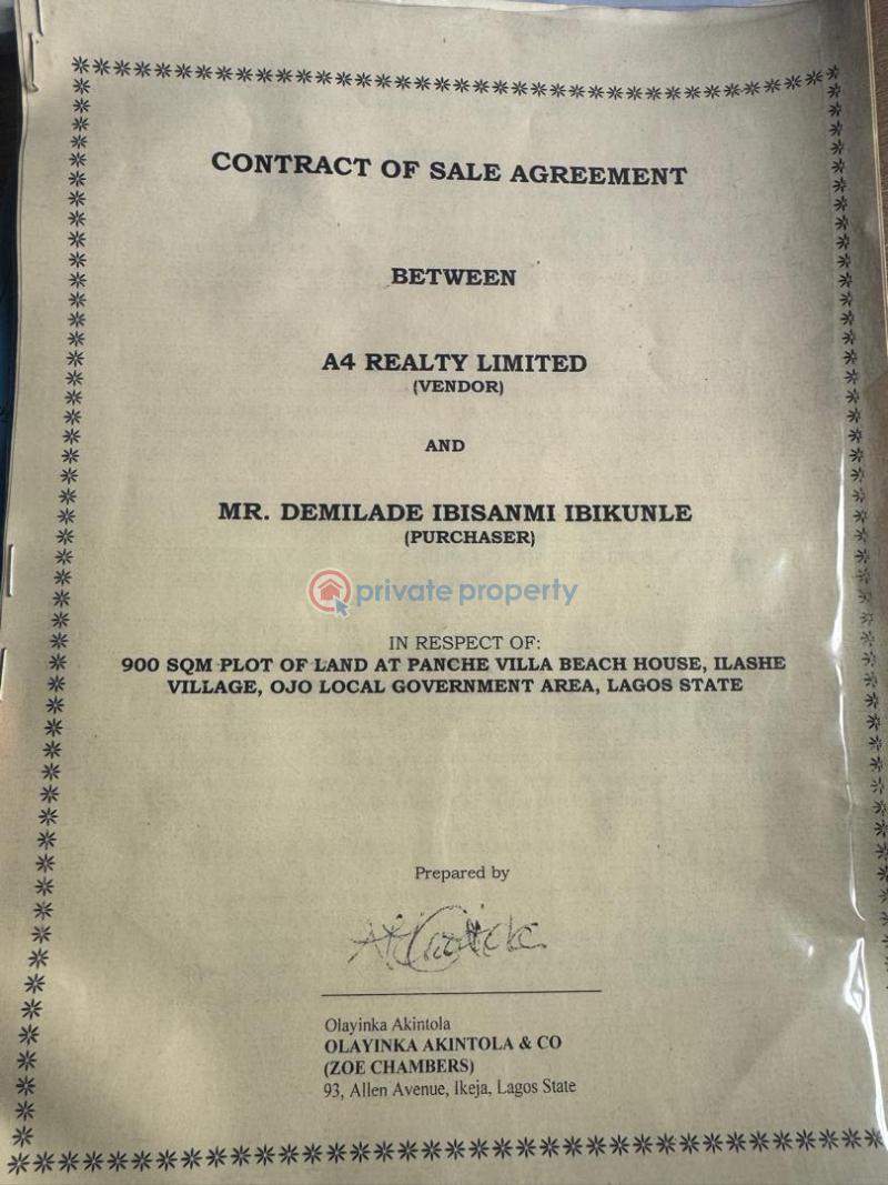 Land For Sale Ojo Lagos - 0