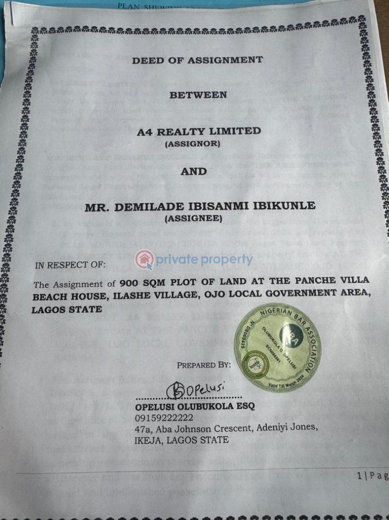 Land For Sale Ojo Lagos - 1