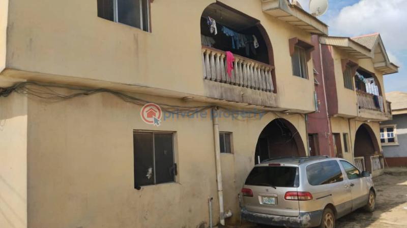 A block of 4 flats comprising of 2 units of 3 bedroom flats & 1 units of 2bedroom flats, and a 4bedroom laid back bungalow - 1 Block Of Flats For Sale Rofo Estate Odogunyan Ikorodu Lagos - 1