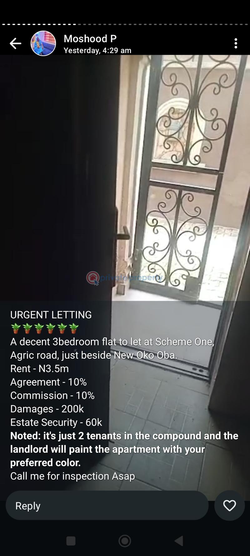 3 bedroom Block Of Flats For Rent Scheme 1 Estate Oko Oba Oko Oba Agege Lagos - 0