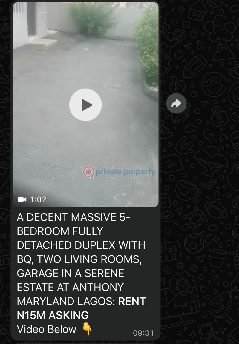 5 bedroom Detached Duplex For Sale Anthony Village Maryland Lagos