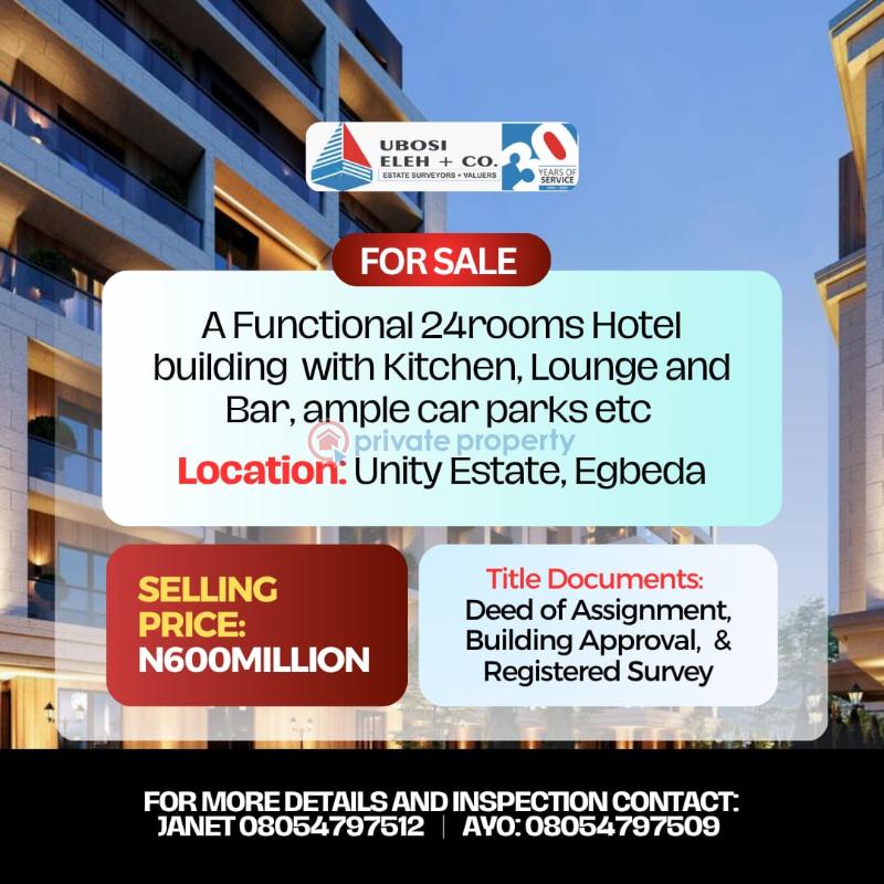 Hotel For Sale Unity Estate, Egbeda Alimosho Lagos - 0