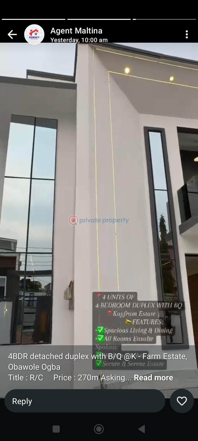 4 bedroom Detached Duplex For Sale Kay Farm Through Alamutu Estate Fagba Iju-obawole Ifako-Ijaiye Lagos - 2