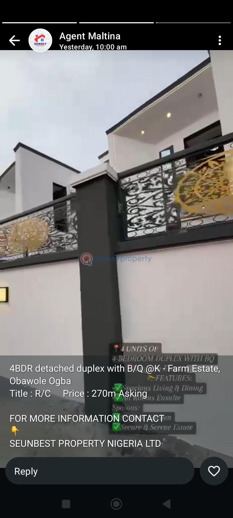 4 bedroom Detached Duplex For Sale Kay Farm Through Alamutu Estate Fagba Iju-obawole Ifako-Ijaiye Lagos - 0
