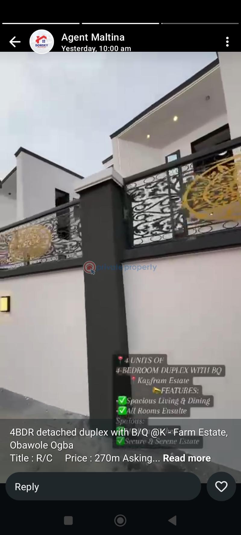 4 bedroom Detached Duplex For Sale Kay Farm Through Alamutu Estate Fagba Iju-obawole Ifako-Ijaiye Lagos - 1