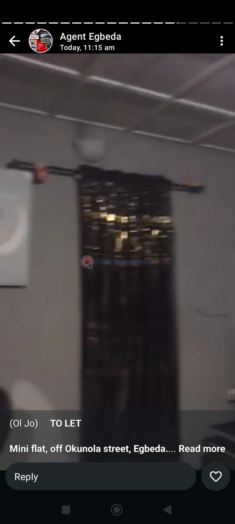 1 bedroom Mini Flat For Rent Okunola Egbeda Alimosho Lagos - 1