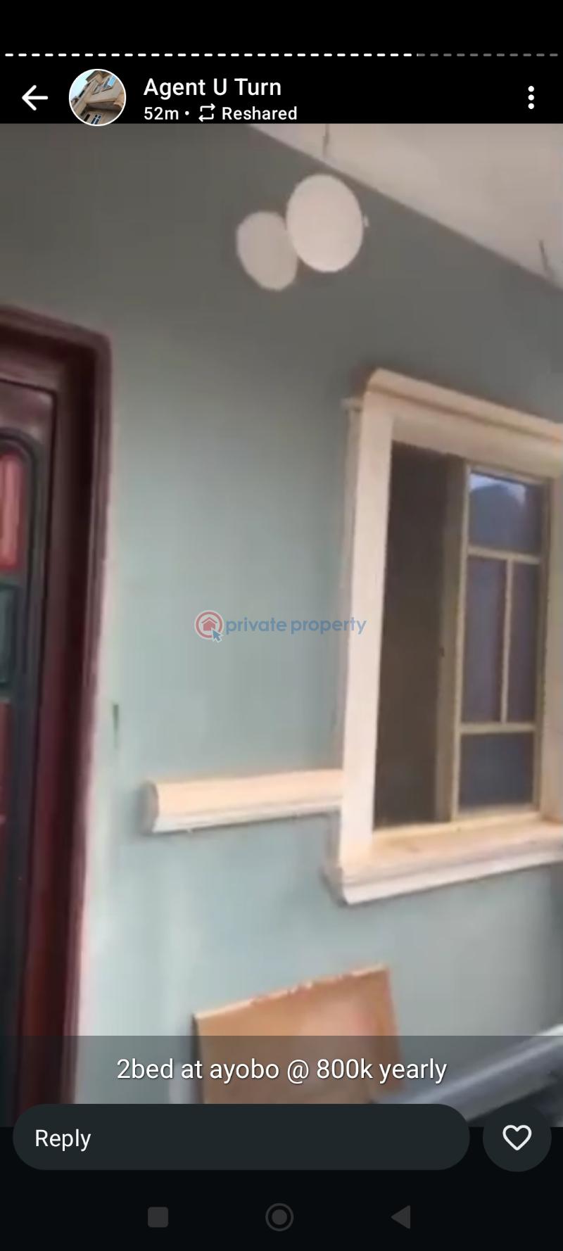 2 bedroom Block Of Flats For Rent Ayobo Ipaja Lagos - 1