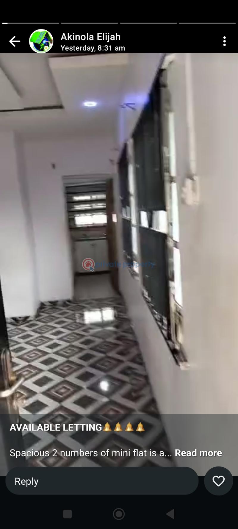 1 bedroom Mini Flat For Rent Jibowu Street Off Agbe Road Abule Egba Abule Egba Lagos - 1