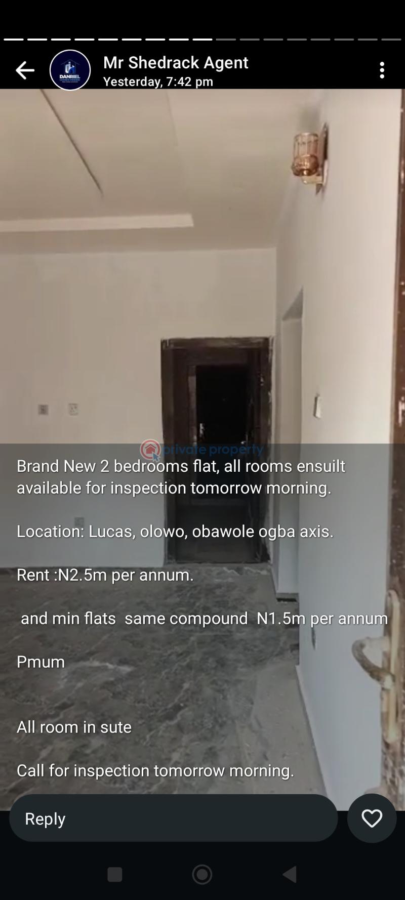 2 bedroom Block Of Flats For Rent Lucas, Olowo Obawole Ogba Ifako-ogba Lagos - 0