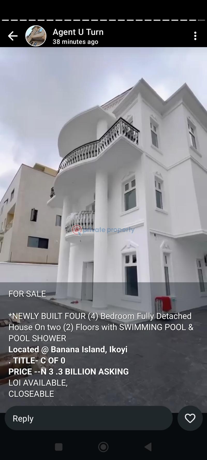 4 bedroom Detached Duplex For Sale Banana Island Ikoyi Lagos - 0