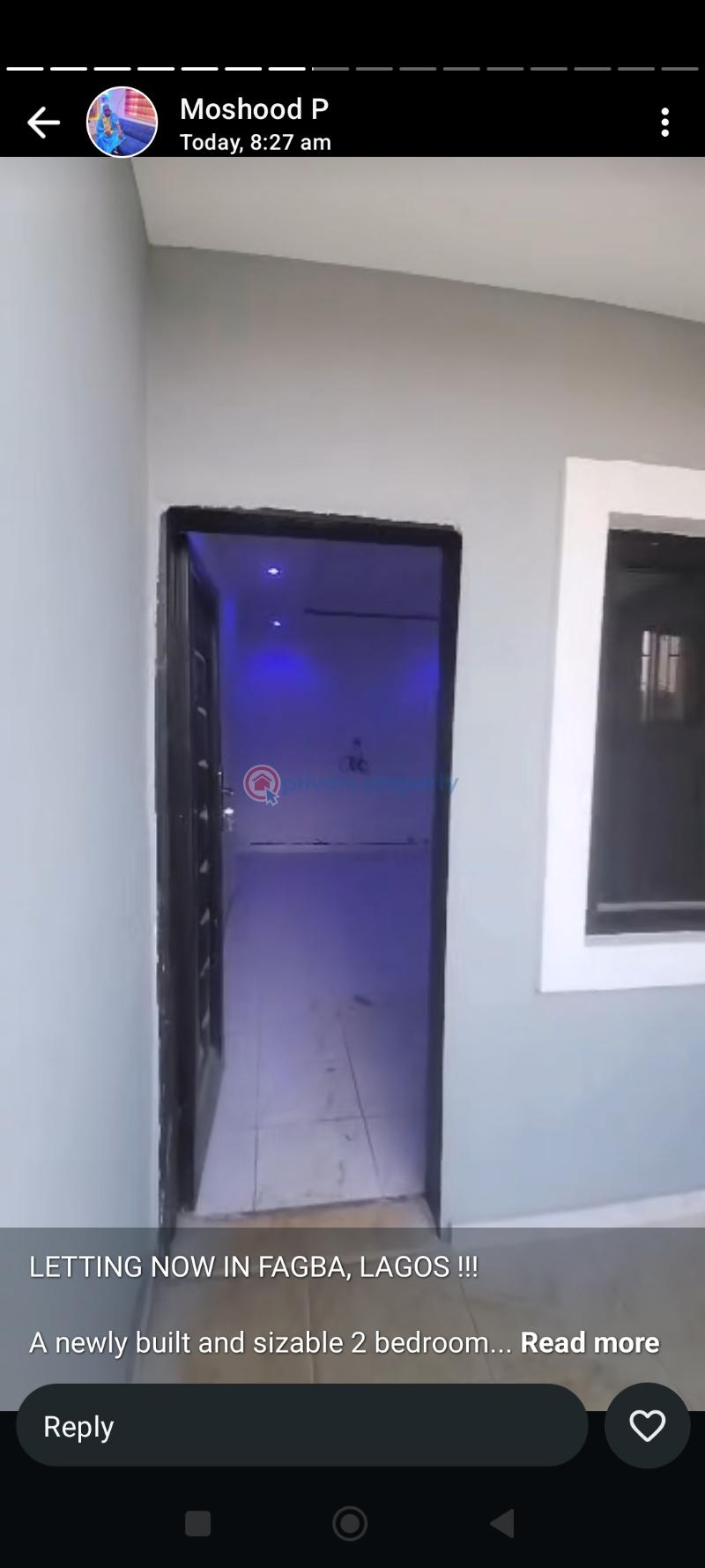 2 bedroom Block Of Flats For Rent Oshooo. Streeet, Faggba Iju  Agege Lagos - 1