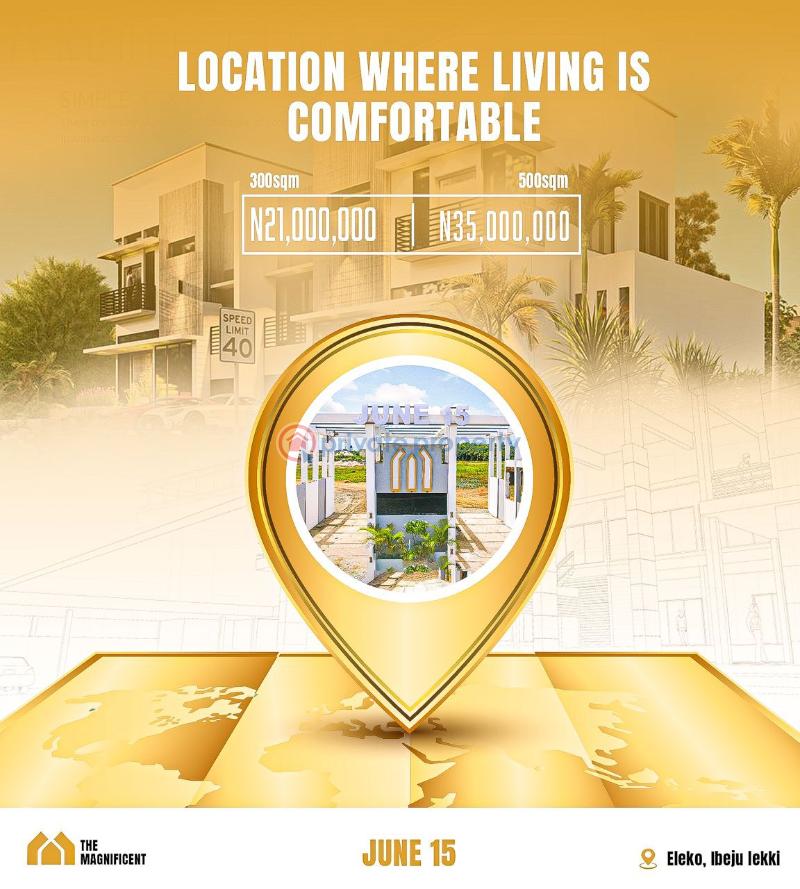 Land For Sale June 15 Estate, Beside Eleko Junction, Along Lekki Epe Expressway, Eleko Ibeju-Lekki Lagos - 6