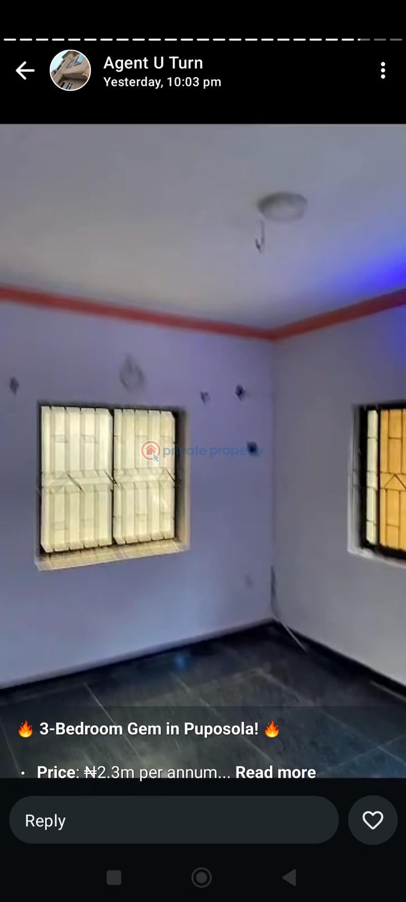 3 bedroom Block Of Flats For Rent Puposola Abule Egba Lagos - 1