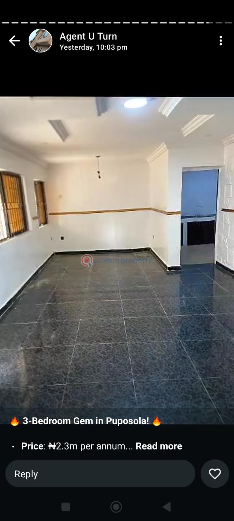 3 bedroom Block Of Flats For Rent Puposola Abule Egba Lagos - 2