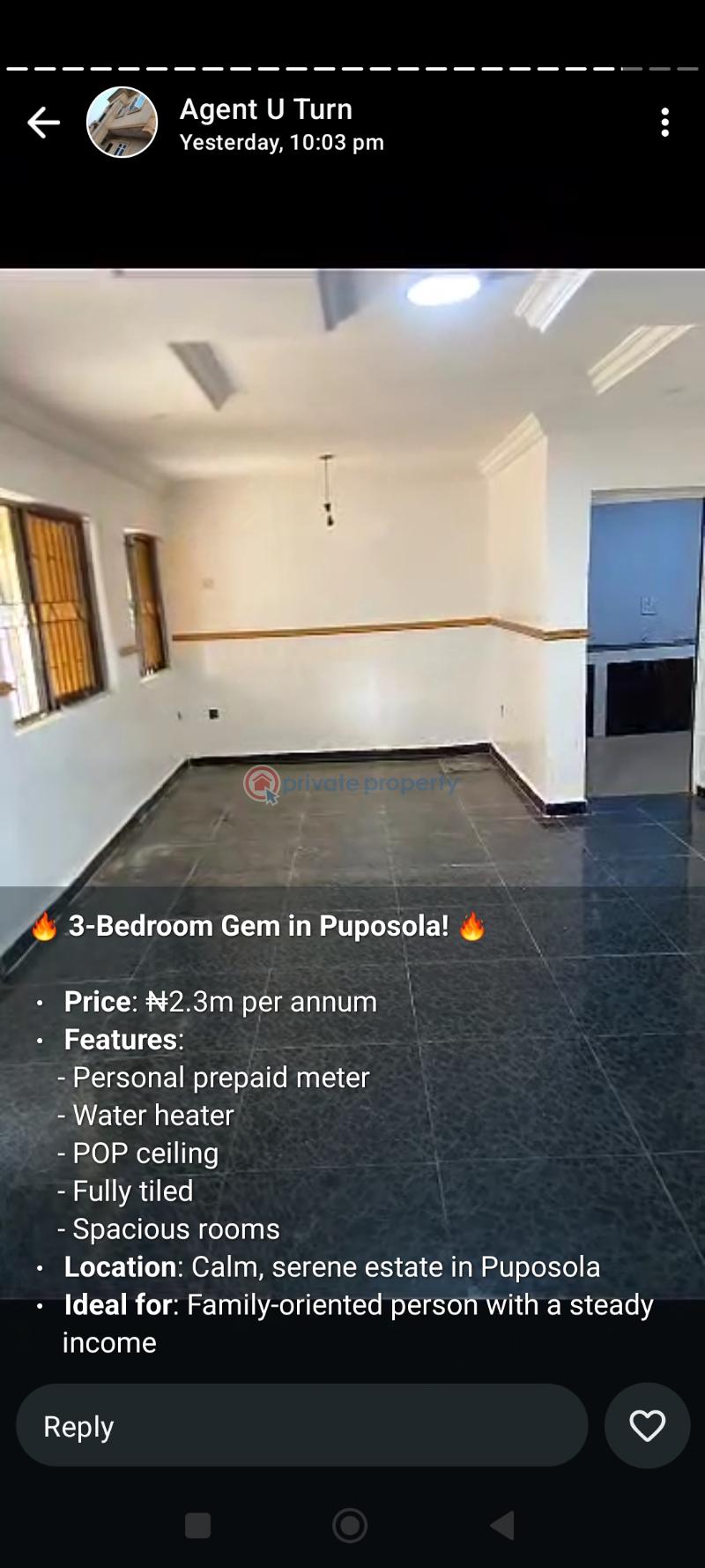 3 bedroom Block Of Flats For Rent Puposola Abule Egba Lagos - 0