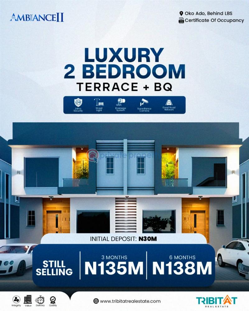 3 bedroom Terraced Duplex For Sale Ambiance Ii Luxury Estate Located Inside Moremi Scheme, Oko Ado, Ajah, Lagos Very Close To Lagos Business School (lbs) ​the Ambiance 1 Estate ​citadel View Estate 1 ​blenco Supermarket ​sky Mall & Cinema ​dkk Supermarket ​redington School ​tollywood Scho Sangotedo Ajah Lagos - 1