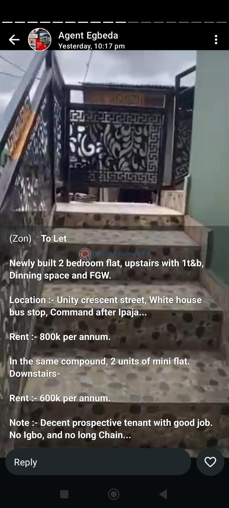 2 bedroom Block Of Flats For Rent Command Bust Stop After Ipaja Iyana Ipaja Lagos - 0