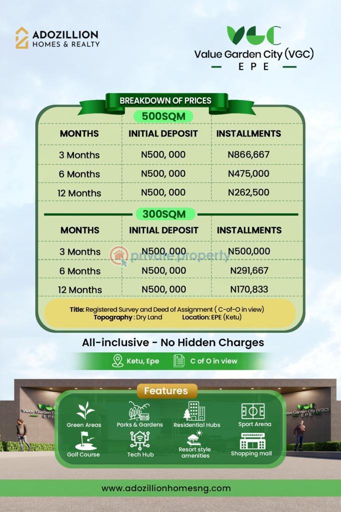 Land For Sale Ketu Epe Value Garden City Epe Epe Lagos - 1