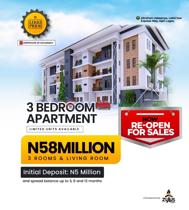 3 bedroom Townhouse For Sale Abraham Adesanya Lekki Epe Expressway