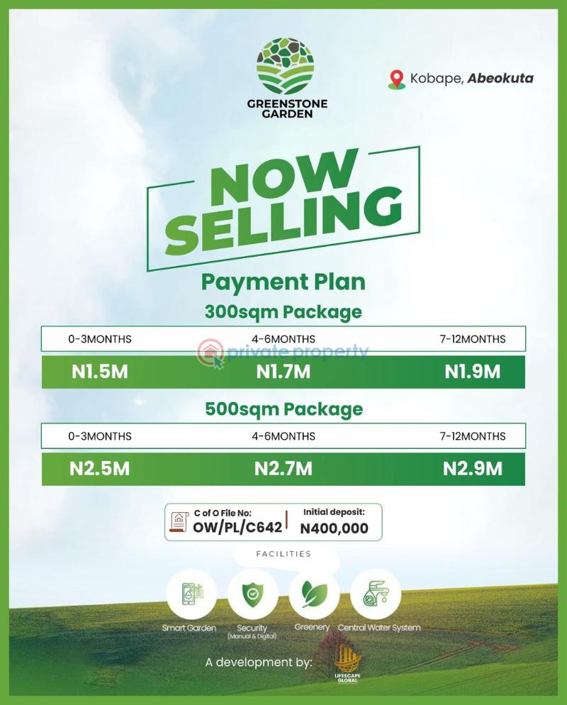 Mixed use Land For Sale Greenstone Garden Estate Located At Kobape Abeokuta Ogun