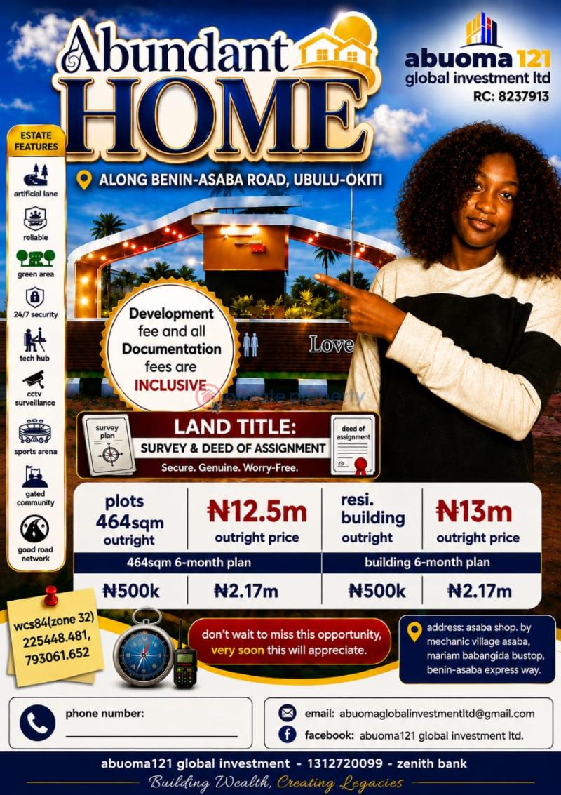 Mixed use Land For Sale Asaba Delta