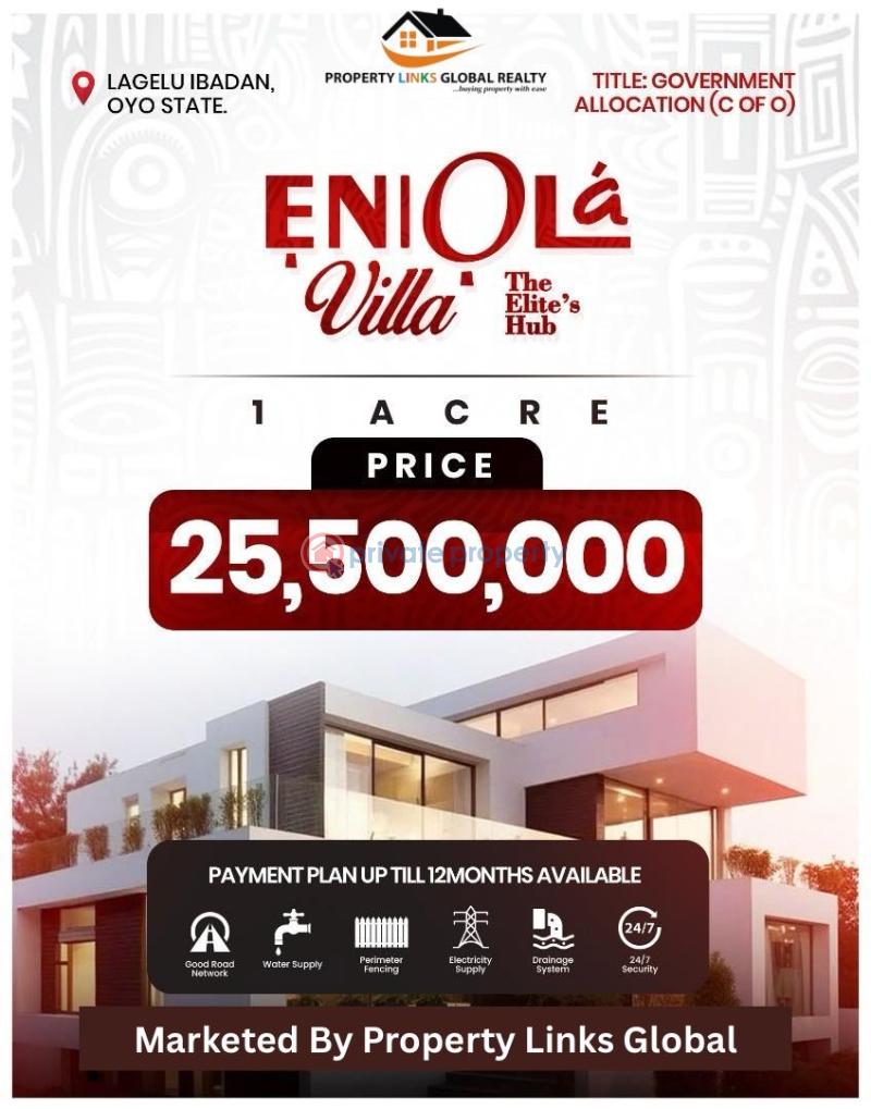 Residential Land For Sale Eni Ola Villa Estate Located At Lagelu Selling In A Promo Price Ibadan Oyo