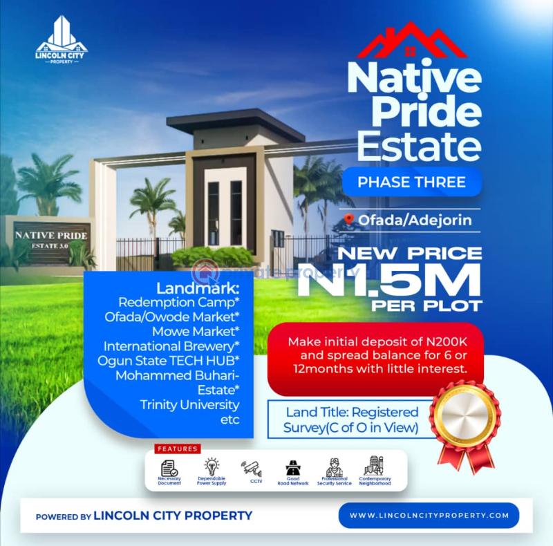 Residential Land For Sale Obafemi Owode Ogun - 0