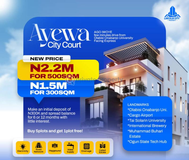 Residential Land For Sale Ayewa City Court Ago Iwoye Ijebu Ogun