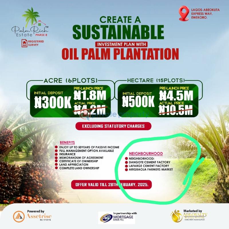 Acres of dry land for sale in ogun state - 3 Commercial Land For Sale Palmrich Estate Phase 8 Ewekoro Ogun State Abese Ewekoro Ogun - 3
