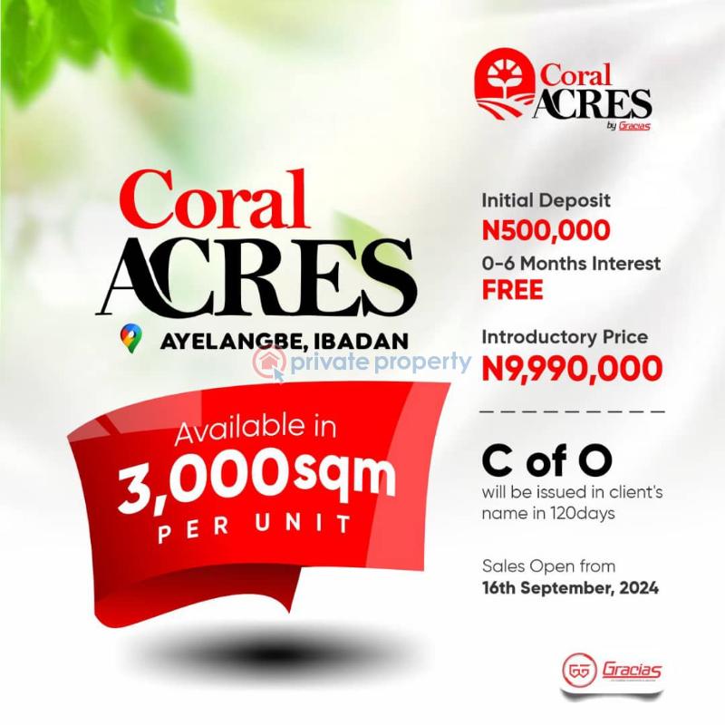 Residential Land For Sale Coral Acres Ijaiye Ayelangbe Ibadan Moniya Ibadan Oyo - 0