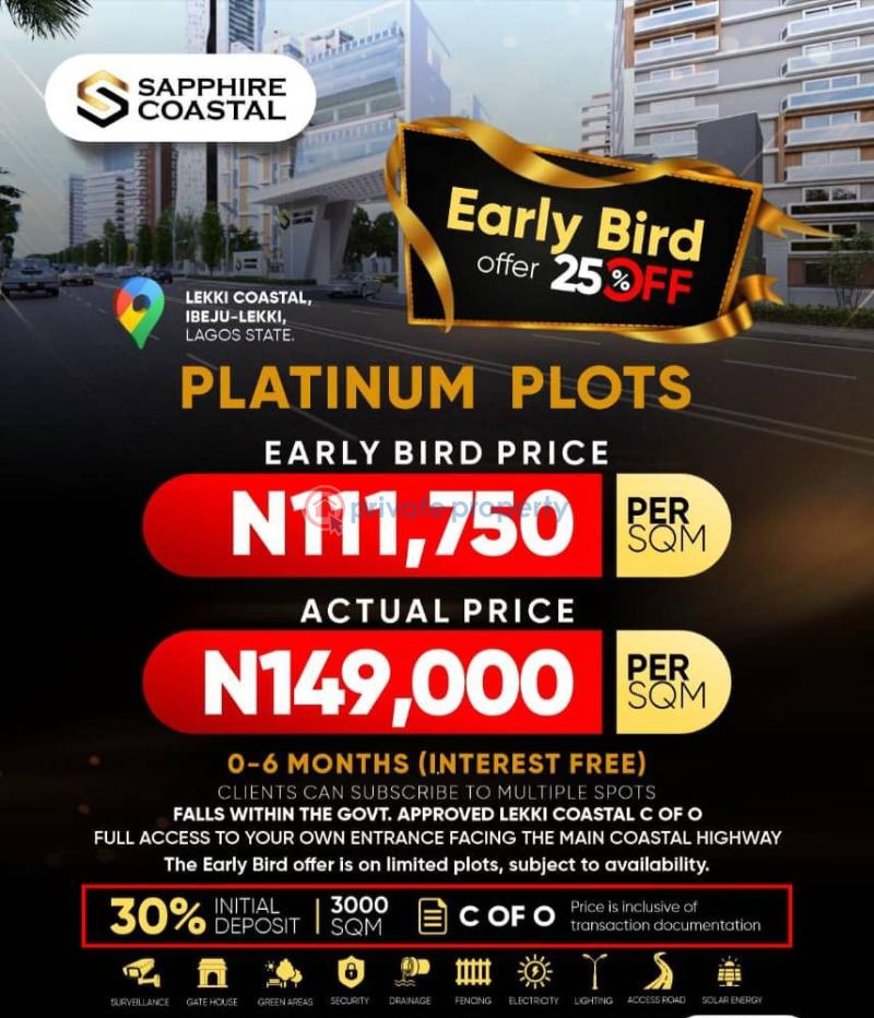 Mixed use Land For Sale Sapphire Coastal Estate Ibeju Lekki Lagos La Campaigne Tropicana Ibeju-Lekki Lagos - 3