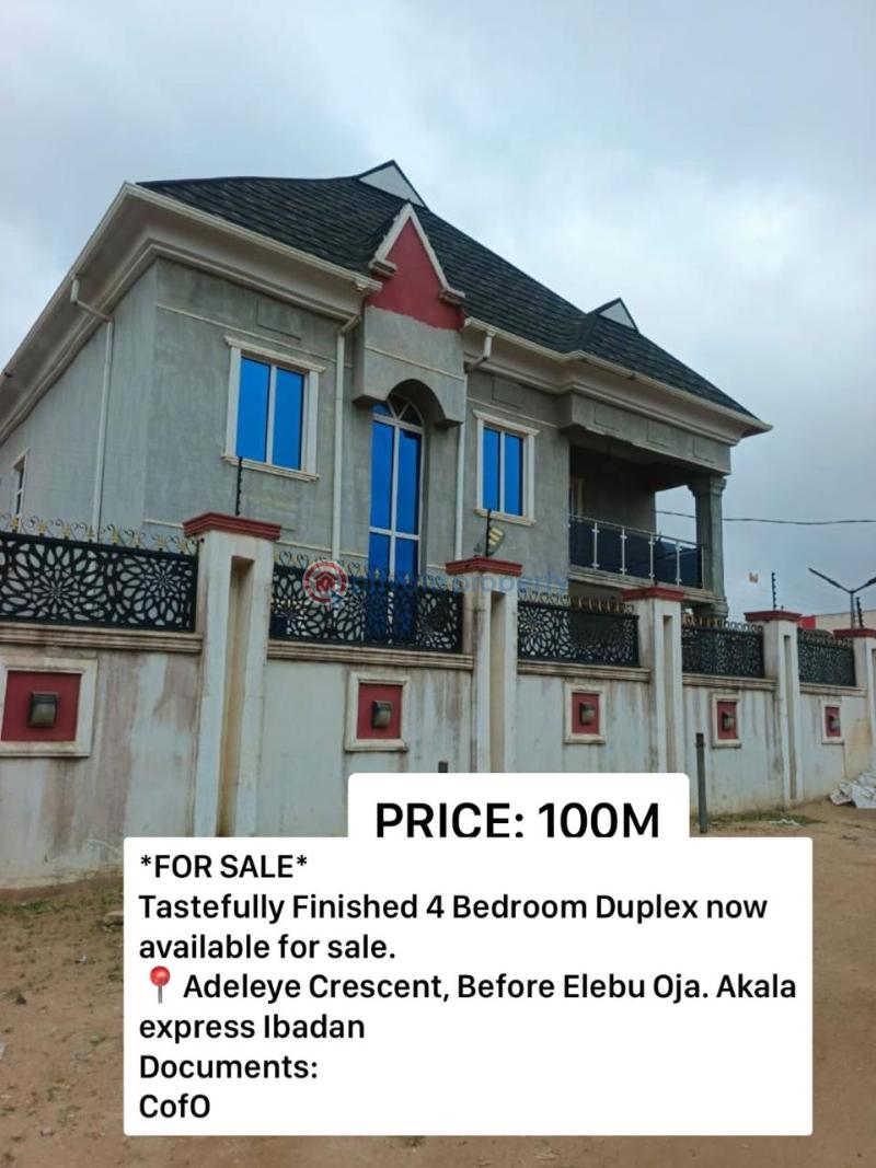 Duplex For Sale Adeleye Crescent, Before Elebu Oja. Ibadan Oyo