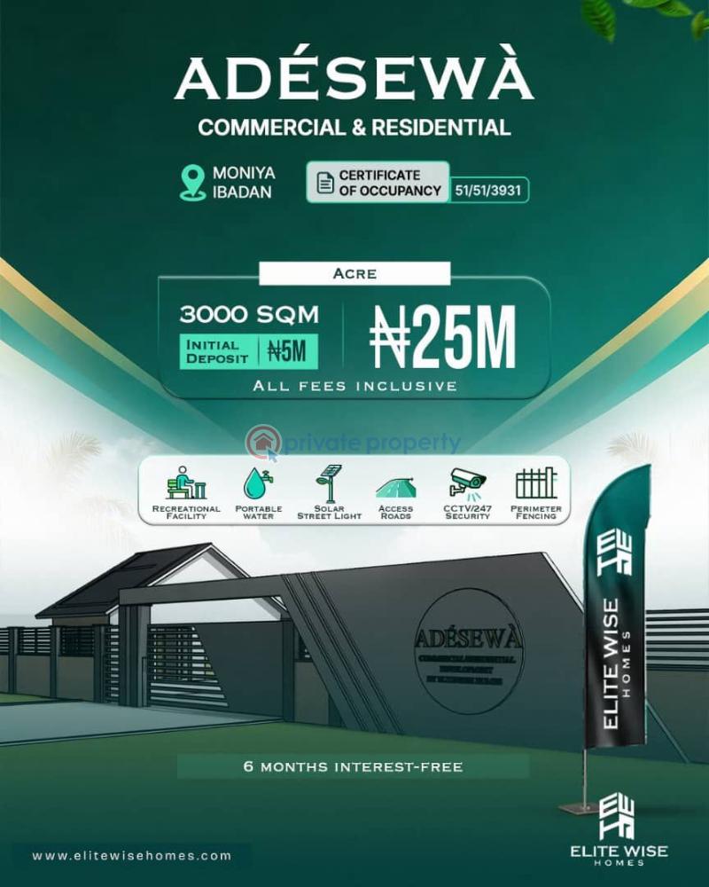 Residential Land For Sale Moniya Ibadan Oyo - 1