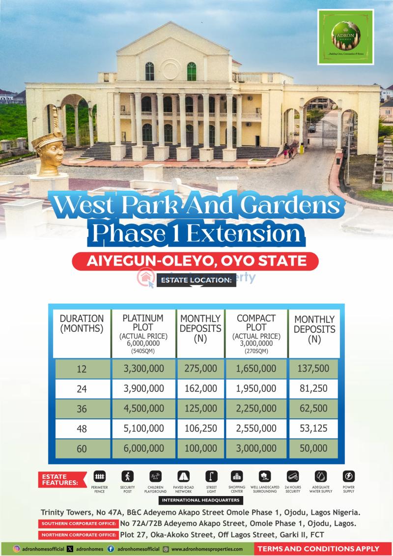 Adron west park & garden (phase 1.) - 5 Residential Land For Sale Aiyegun Oleyo / By Akala Express / Ibadan Akala Express Ibadan Oyo - 5