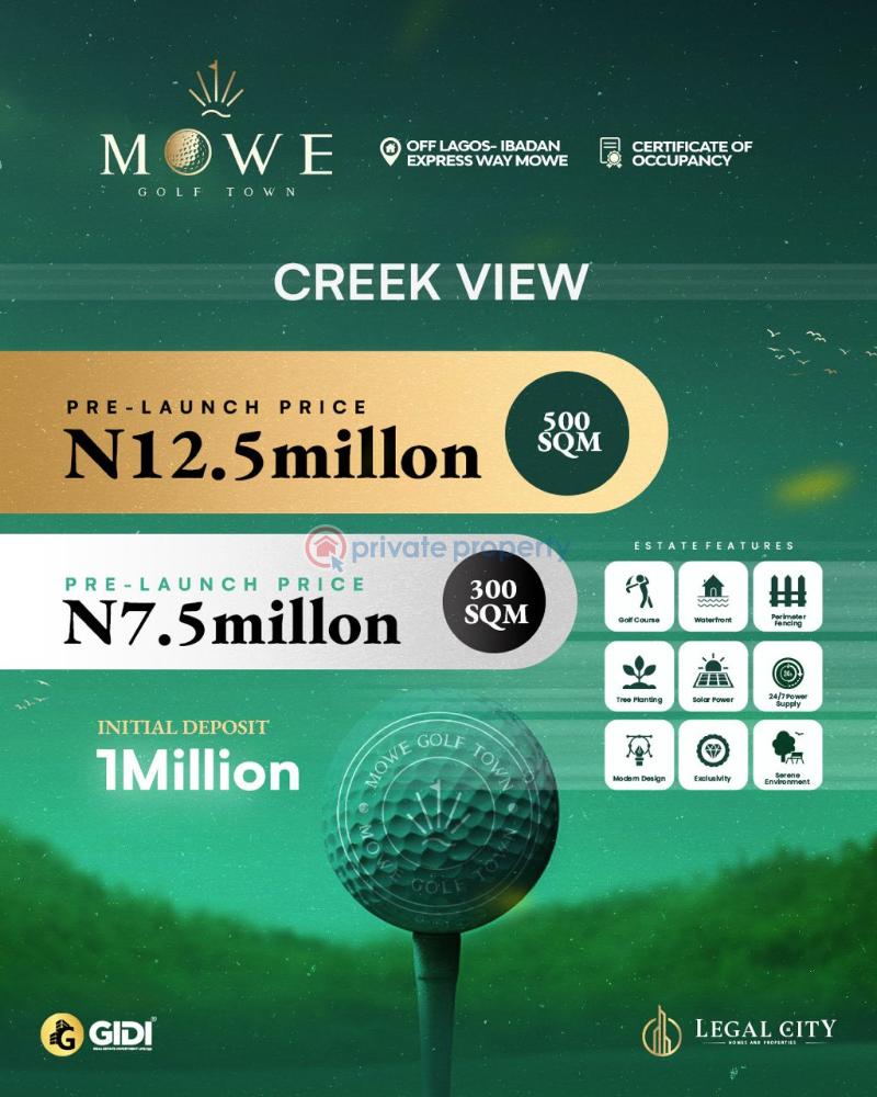 2 bedroom Semi detached Bungalow For Sale Mowe Golf Town, Mowe Ogun area  - 1